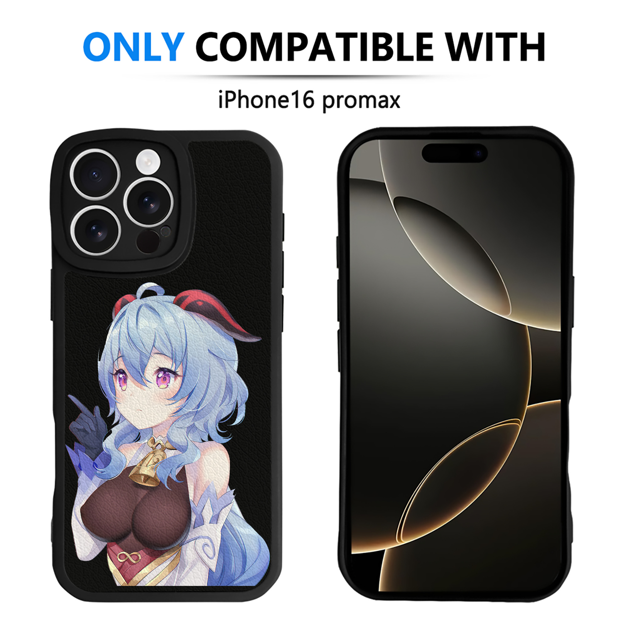 げんし神 甘雨 かんう genshin Ganyu 【iPhone 16シリーズ対応】シリコンスマホケース（レザー調） 材質：シリコン